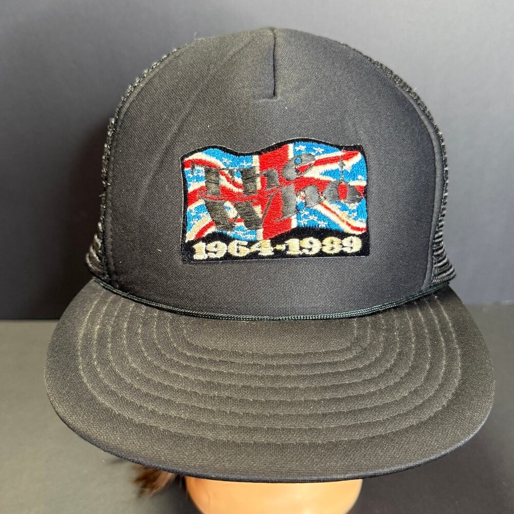 The Who 1964-1989 Union Jack Patch Trucker Snapback Hat Black Cap Gift